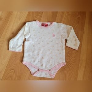 FREE Add On Item - U.S. Polo Assn. White and Pink Kids Bodysuit